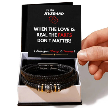 To My Husband - Love You Forever - Braided Bracelet - Gift Set - SLDDL0098 - Sunshine Letters Co